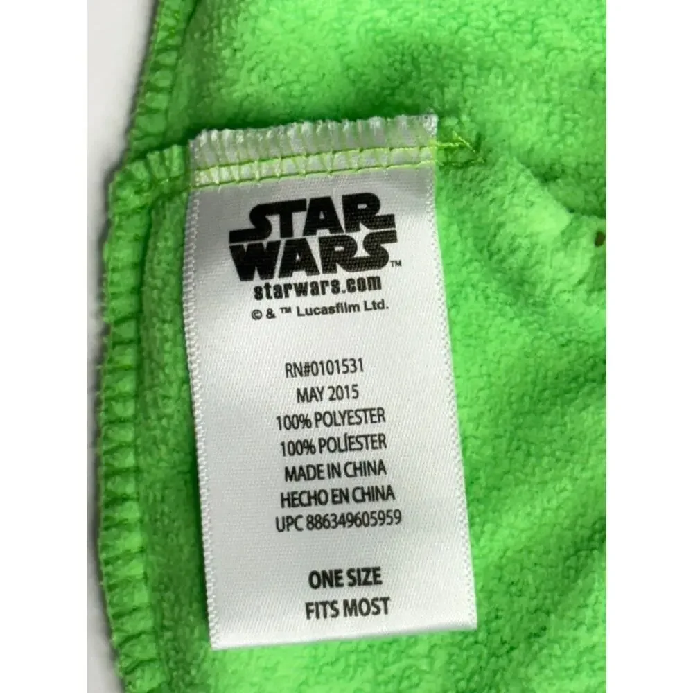 Lucas‎ Films Star Wars Green Fleece Skull Cap Winter Kids 1-2 Year Old Headliner